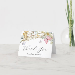Boho-Schmetterling-Dusch-Dankeschön-Notizkarte Dankeskarte