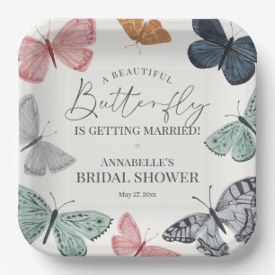 Boho-Schmetterling-Hochzeitsdusche-Tischwäsche für Pappteller