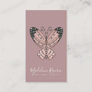 Boho-Schmetterling-Künstlerin Handgemachte Kunst D Visitenkarte