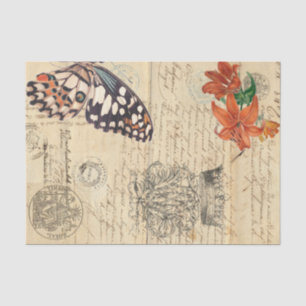 Boho Schmetterling links Decoupage Blatt Seidenpapier