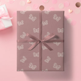 Boho-Schmetterling Moderne neutrale Baby-Mädchen-M Geschenkpapier