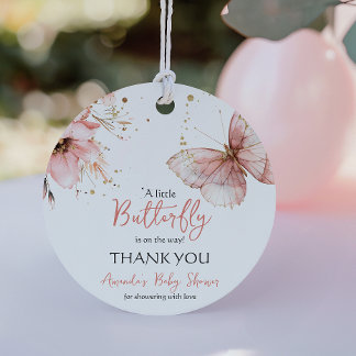 Boho-Schmetterling Wildblumen Blumen Mädchen Baby- Geschenkanhänger