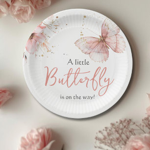 Boho-Schmetterling Wildblumen Florales Mädchen Bab Pappteller