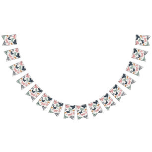 Boho-Schmetterlings-Geburtstags- oder Partydekorat Wimpelkette