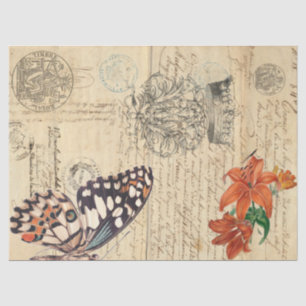 Boho Schmetterlings-Recht Decoupage Blatt Seidenpapier