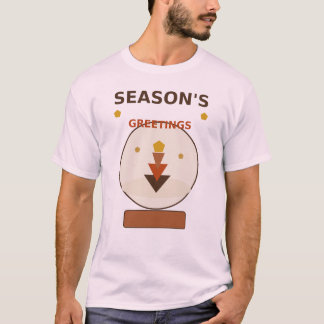 Boho-Schneekugel, Retro-Weihnachtsszene T-Shirt