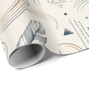 Boho-Schwalbe & Sonnengeschenkpapier Geschenkpapier