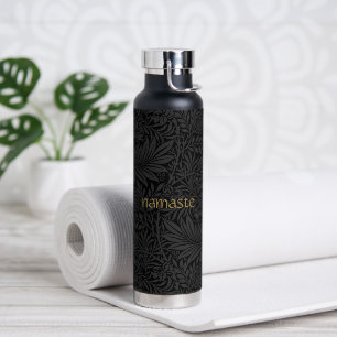 Boho Schwarz Grau Botanisch Trinkflasche