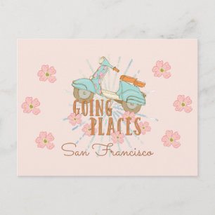 Boho Scooter Going Places Postkarte