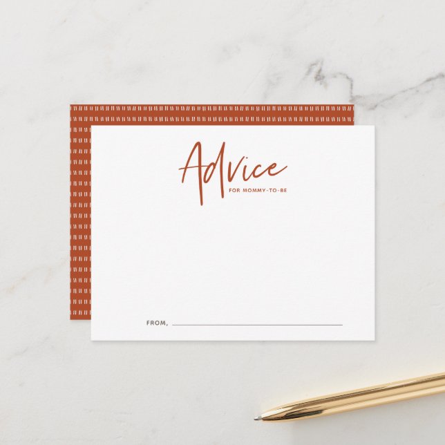 Boho Script Baby Showcard Postkarte (Vorderseite/Rückseite Beispiel)