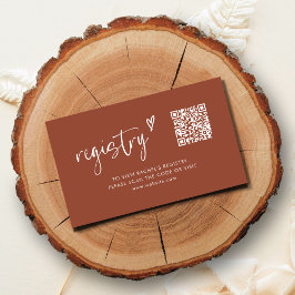 Boho Script-Brautparty-Registrierung Begleitkarte