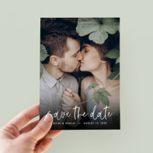 Boho Script-Foto-Overlay Save the Date