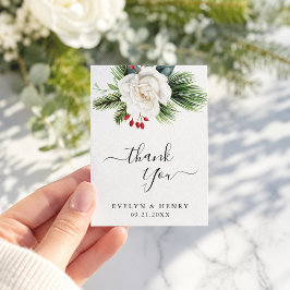 Boho Script Pine Green Wedding Budget Vielen Dank Mitteilungskarte
