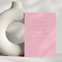 Boho Script Pink und Orange Modernes Brautparty