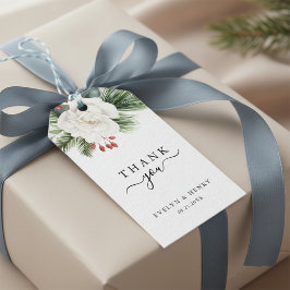 Boho Script Typografie Evergreen Wedding Vielen Da Geschenkanhänger