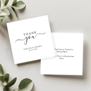 Boho Script Typografy Minimal Wedding Vielen Dank Mitteilungskarte