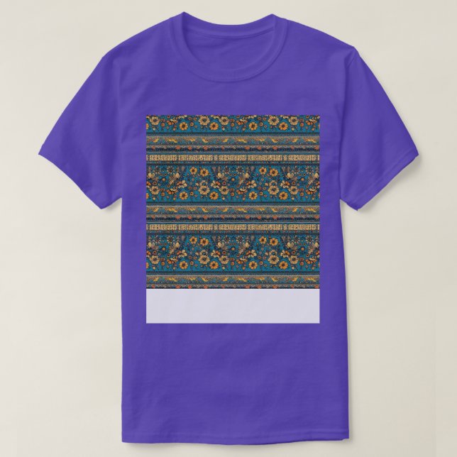Boho Seamless Pattern Bohemische Hippie Sinti und  T-Shirt (Design vorne)