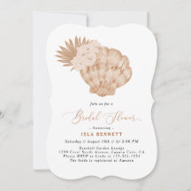 Boho Seashell Bridal Dusche Einladung