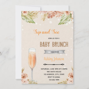 Boho See Sip und Brunch-Party-Einladung Einladung