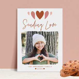 Boho Sending Love Photo Valentine's Day Feiertagskarte