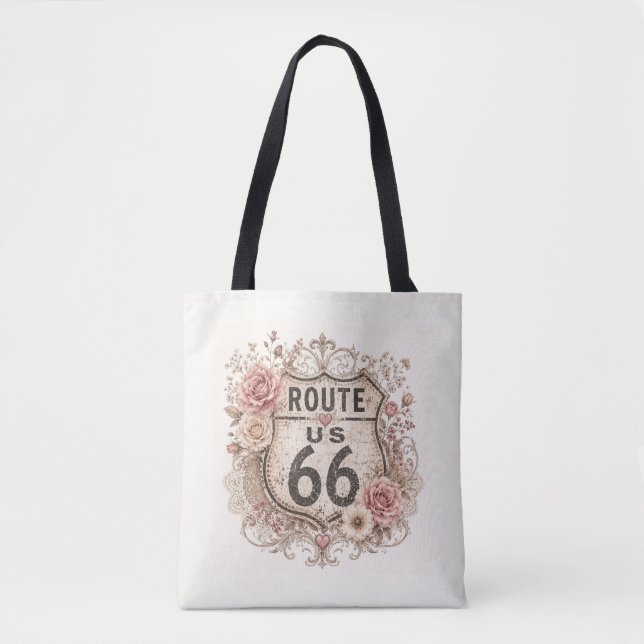 Boho Shabby Chic Mother Road-Tasche (Vorderseite)