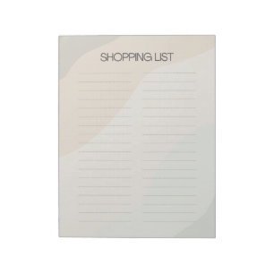 Boho Shopping List Notepad Notizblock