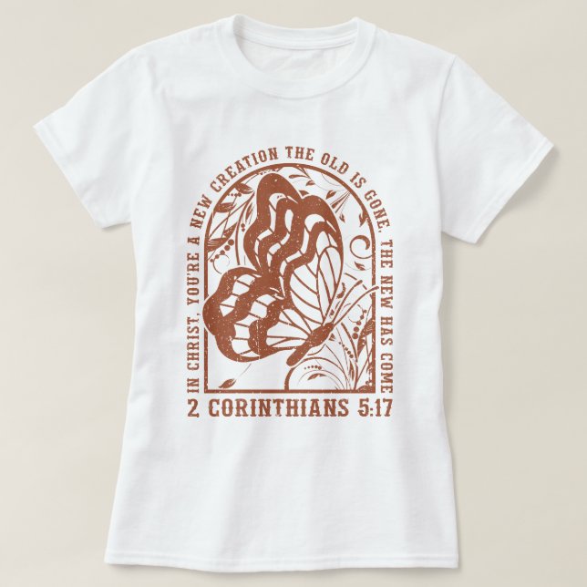 Boho Sie sind eine neue Schöpfung Christliches Geb T-Shirt (Design vorne)
