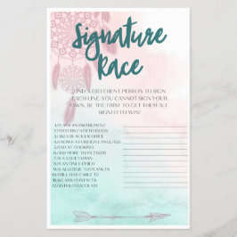 Boho Signature Race Baby Showspiel Flyer