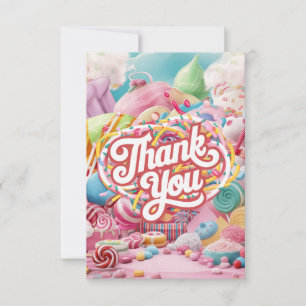 Boho Simple Candyland vielen Dank Karte