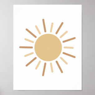 Boho Simple Sun Minimalistisch Kids Decke Poster