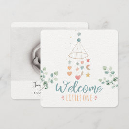 Boho Simplicity Welcome Little One Baby Ankündigung