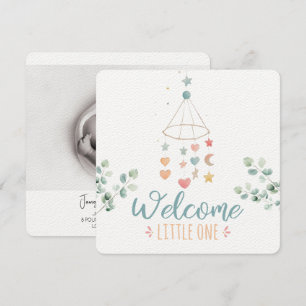 Boho Simplicity Welcome Little One Baby Ankündigung