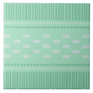 Boho skandinavische Lines Dots Mint Green Fliese