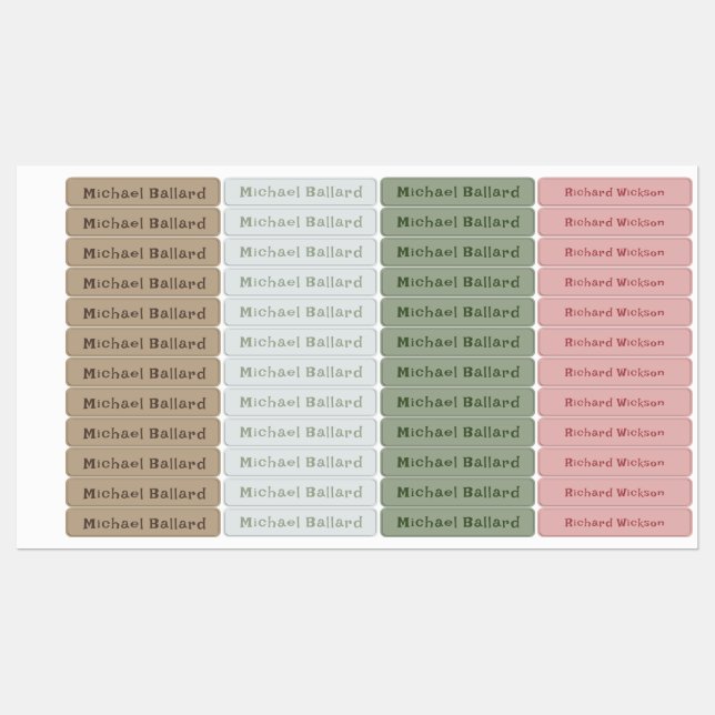 Boho Skinny Adhesive Waterproof Labels Etiketten (Blatt)