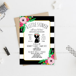 Boho Skunk Little Stinker Baby Shower Einladung