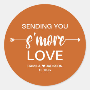 Boho-S'more-Hochzeitsgeschenk Runder Aufkleber