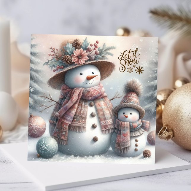 Boho Snow Frau und Kind frohe Weihnachten (Von Creator hochgeladen)