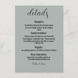 Boho Soft farbige Rose und weiße Blume Hochzeit Begleitkarte