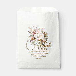 Boho Soft farbige Rose Weiße Blume Hochzeit Geschenktütchen