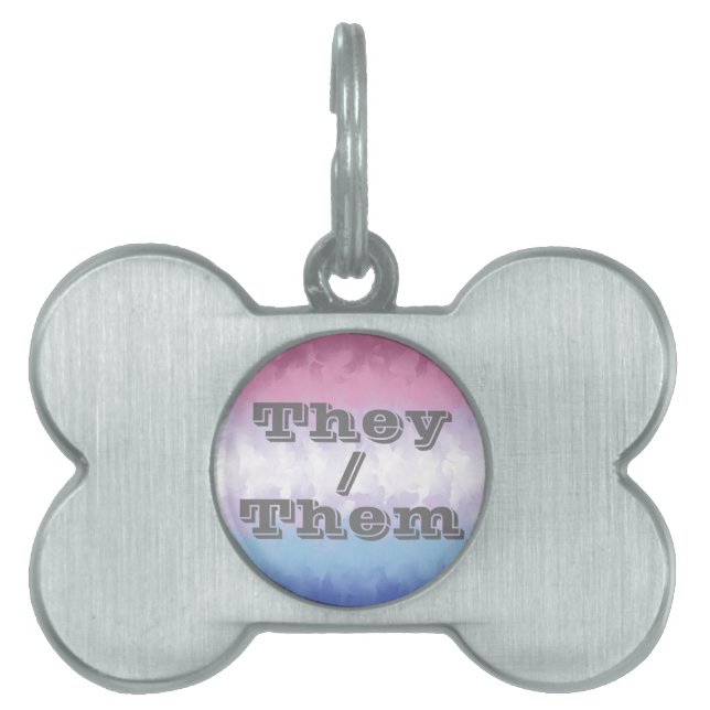 Boho Soft, individualisierbare Pronoun Bigender Pr Tiermarke (Vorderseite)