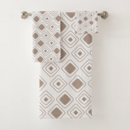 Boho Soft Neutral Tribal Geometric Aztec Muster Badhandtuch Set