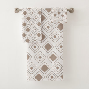 Boho Soft Neutral Tribal Geometric Aztec Muster Badhandtuch Set