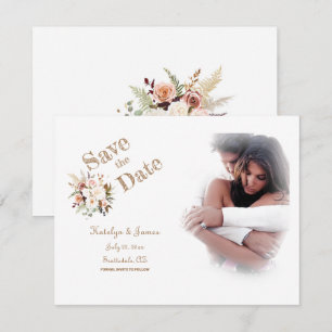 Boho Soft Rose/Weiße Blume/Hochzeit/SpeichernDas D
