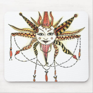 Boho Soleil Handgezeichnet Mousepad