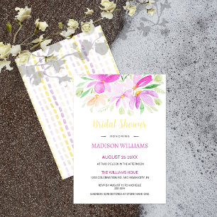Boho-Sommer-Blumen-Watercolor-Art Einladung