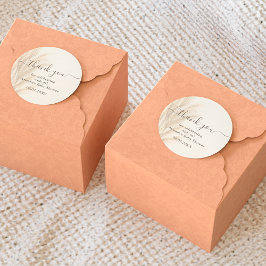 Boho Sommer Pampas Gras Aquarell Danke, Baby Runder Aufkleber