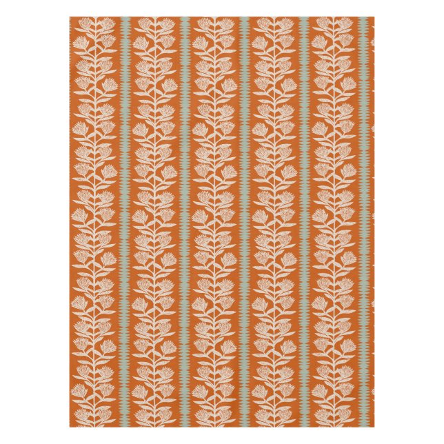 Boho-Sommerhaus geometrisches Terrakotta Minimalis Tischdecke (Vorderseite)
