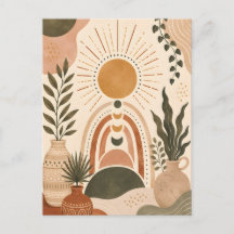 Boho-Sonne & Botanische Kunst