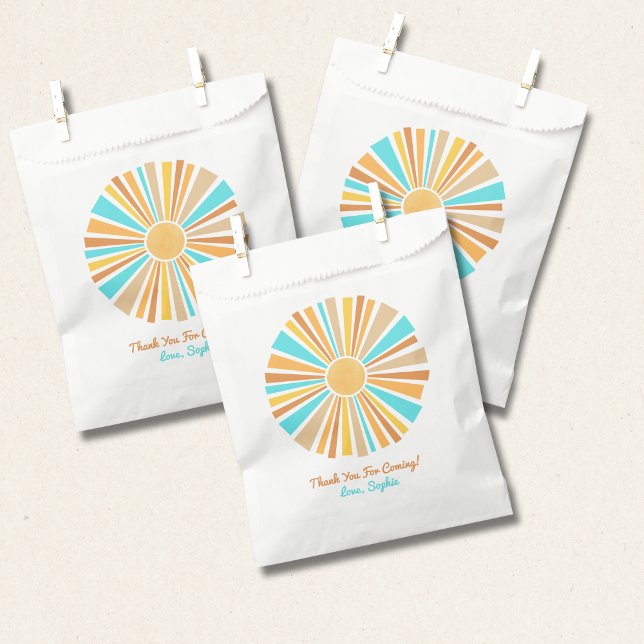 Boho Sonne, hier kommt der Sohn, Retro Regenbogen Geschenktütchen (Von Creator hochgeladen)