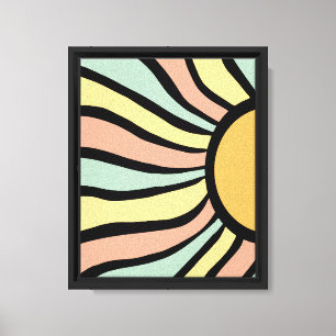 Boho-Sonne  Leinwanddruck